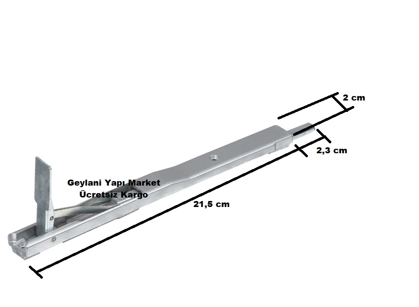 Alüminyum%20Gömme%20Kapı%20Sürgüsü%2021.5%20Cm%20x%202%20Cm