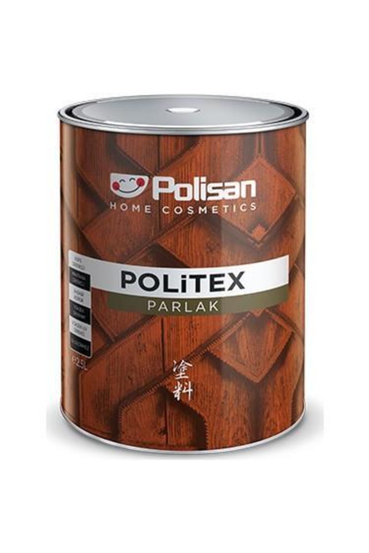 Polisan%20Politex%20Lüx%20Vernik%20Ahşap%20Koruyucu%20Parlak%20Kestane%202,5L