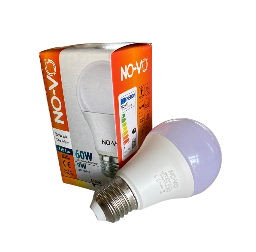 No-Vo%209%20watt%20Led%2060W%20Akkor%20Ampul%20Değerinde%20E27%20Led%20Ampul%20Beyaz%20Işık