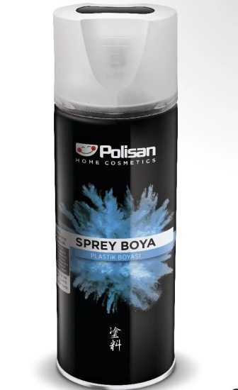 Polisan Sprey Plastik Yüzey Aksam Boyası Mat Beyaz 400 ML